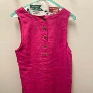 Sleeveless linen Aline Dress.